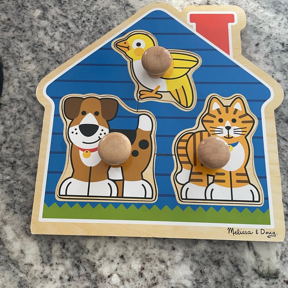 Melissa & Doug Jumbo Knob Puzzle - House Pets